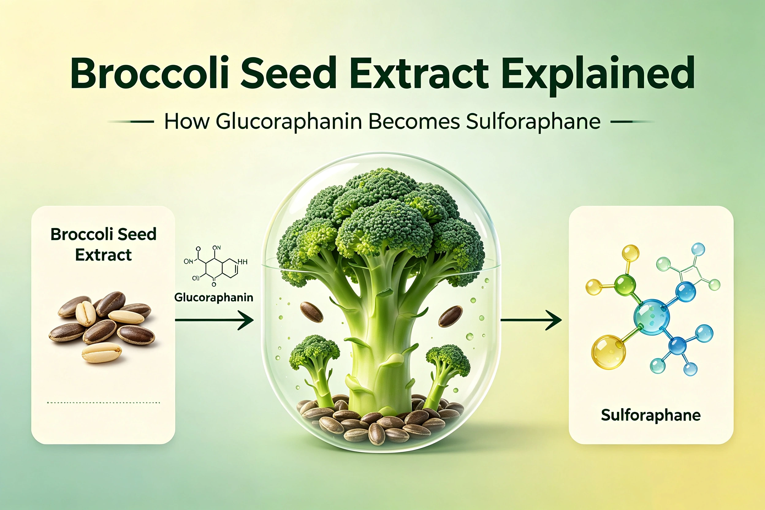 Pojasnjen izvleček semen brokolija: kako glukorafanin postane sulforafan